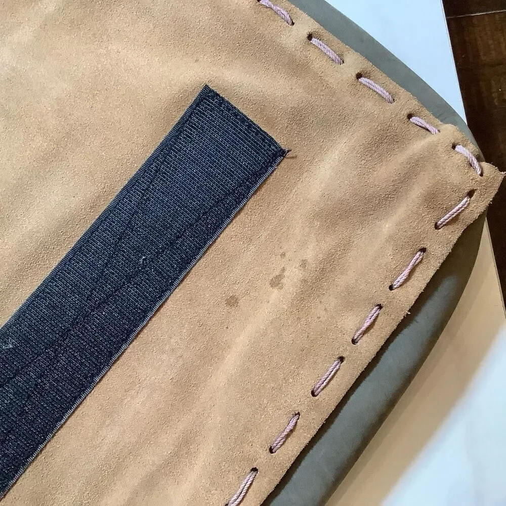 Tribu Ecuadorian Suede Leather Crossbody Messenger Bag NWOT